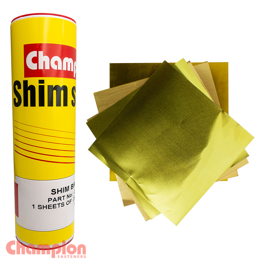 Champion Fasteners Shim Stock Brass .010In X 150mm X 150mm CSB703