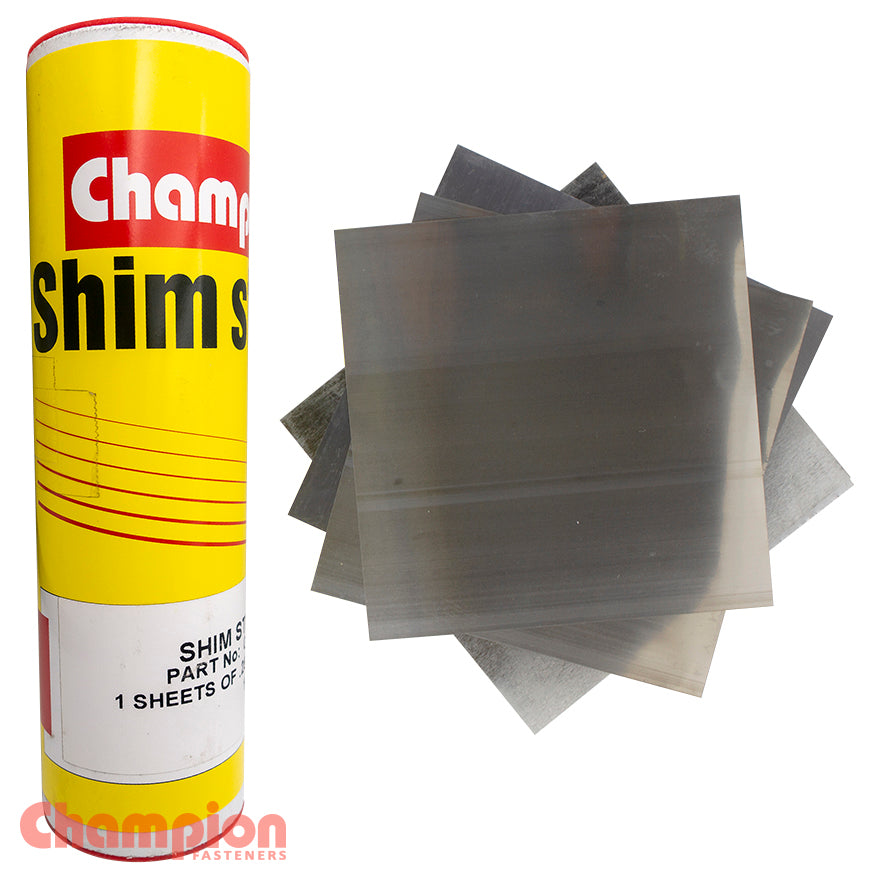 Champion Fasteners Shim Stock Steel .010In X 150mm X 150mm CSS803