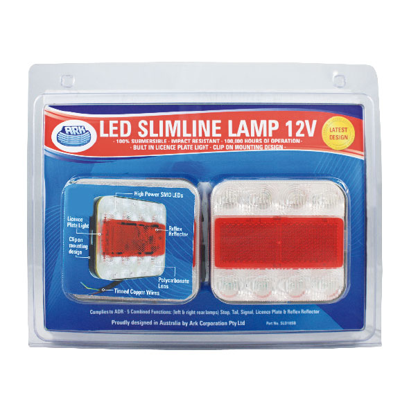 Ark LED Submersible Slimline Rear Lamp 2-Pack SLD10SB