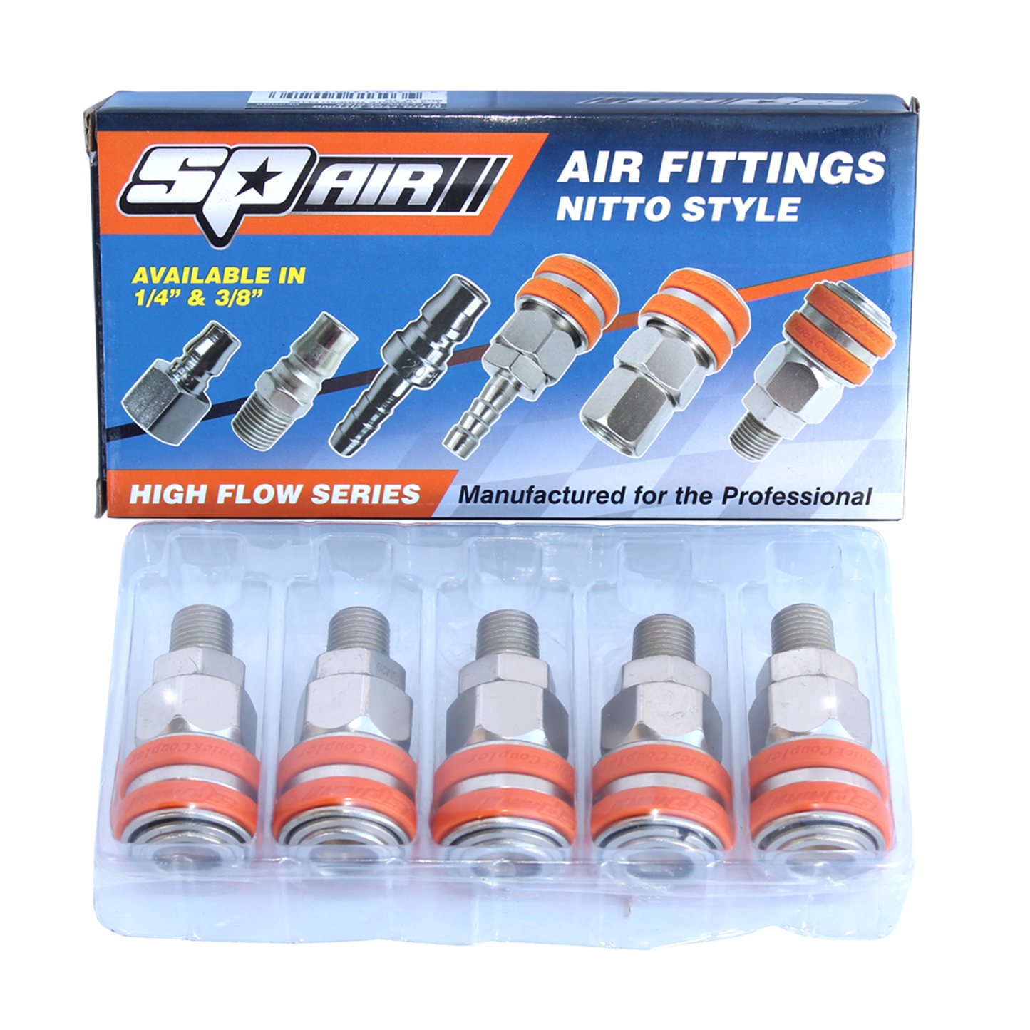 SP Tools Air Tool Fitting - Coupler Male Thread 1/2 " Nitto Style (Box Of 5) SM40BX