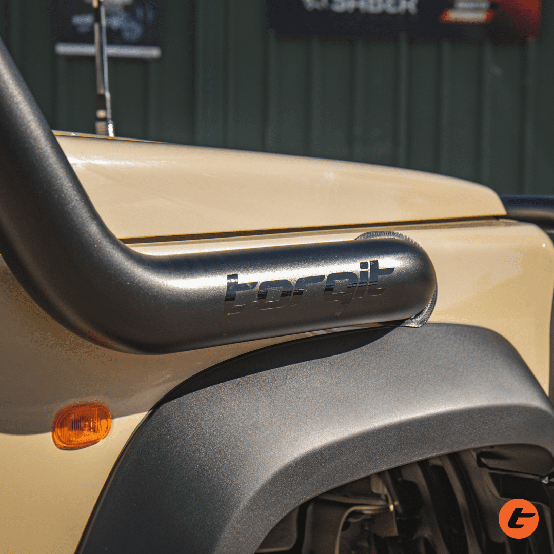 Torqit Jimny 1.5L 04/2019 on 3.5in Stainless Steel Snorkel with Satin Black Powder Coating