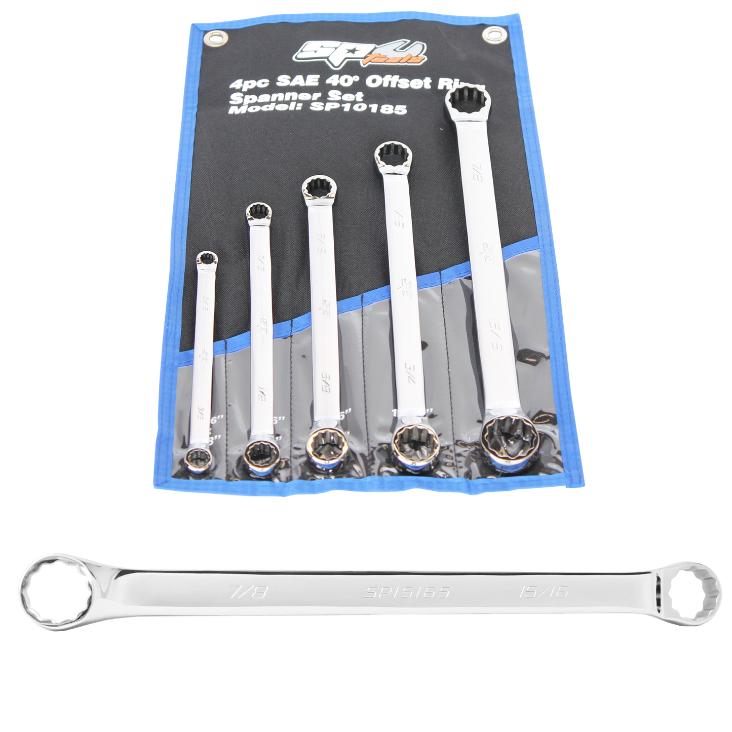 SP Tools Spanner Set - Double Ring 5pc SAE SP10185