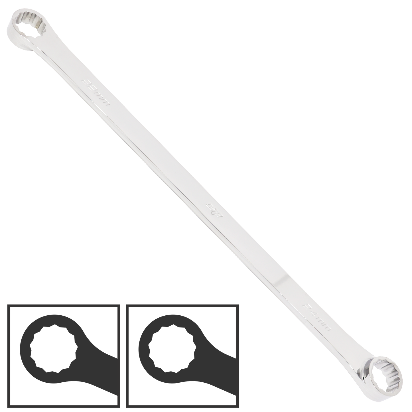 SP Tools Spanner Ring Double Ring Metric 16mm x 18mm 0Degree SP15016