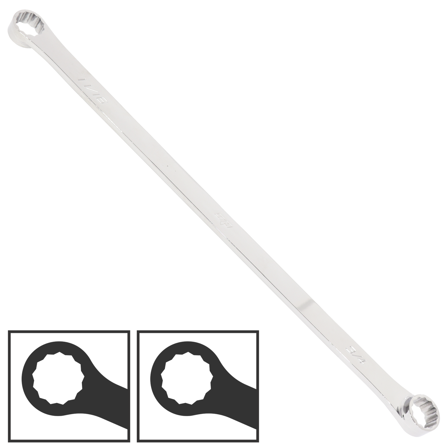 SP Tools Spanner Ring Double Ring SAE 1/2" x 7/16" 0Degree SP15054