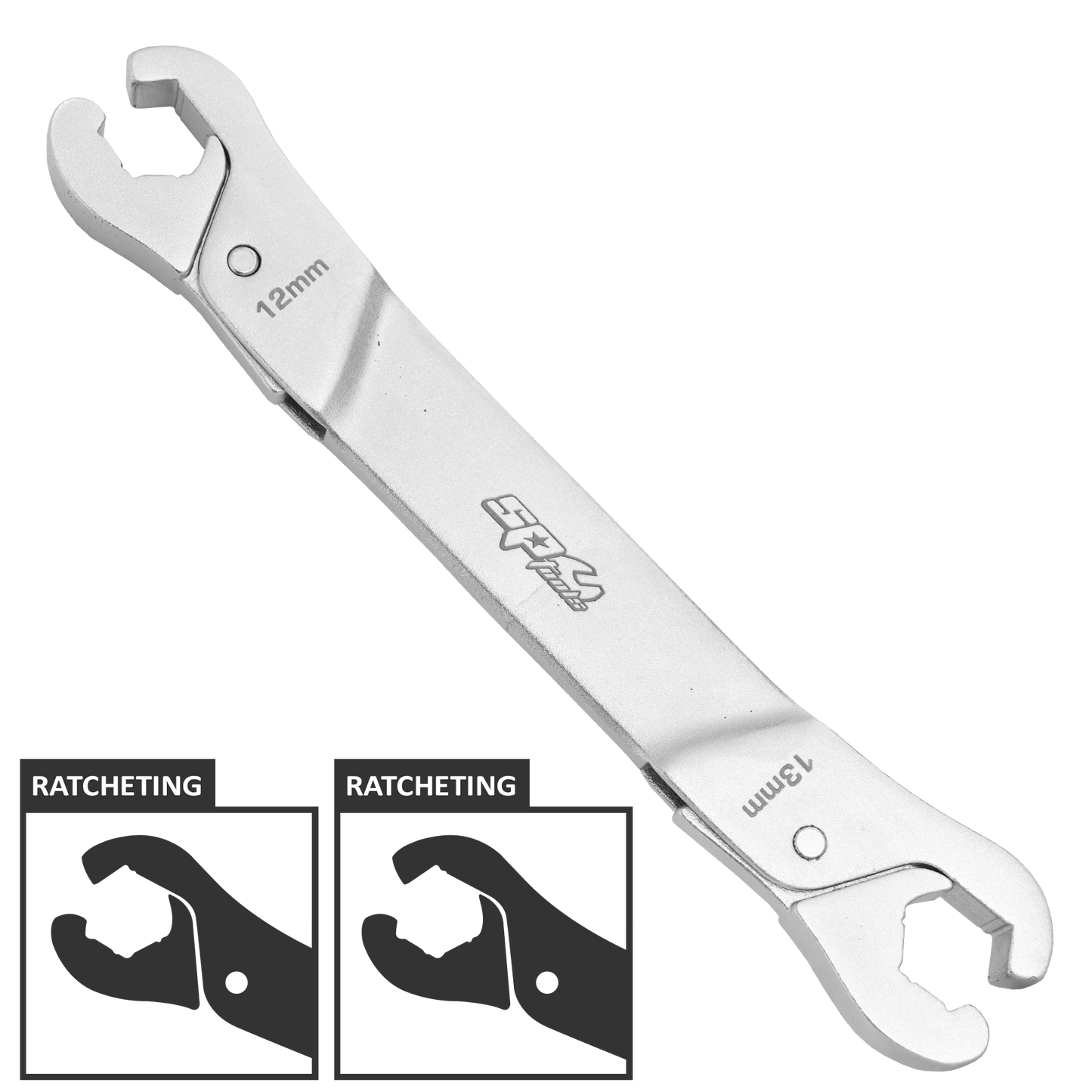 SP Tools Spanner Flare Nut Ratcheting 12*13mm (15/32"X1/2") SP16044