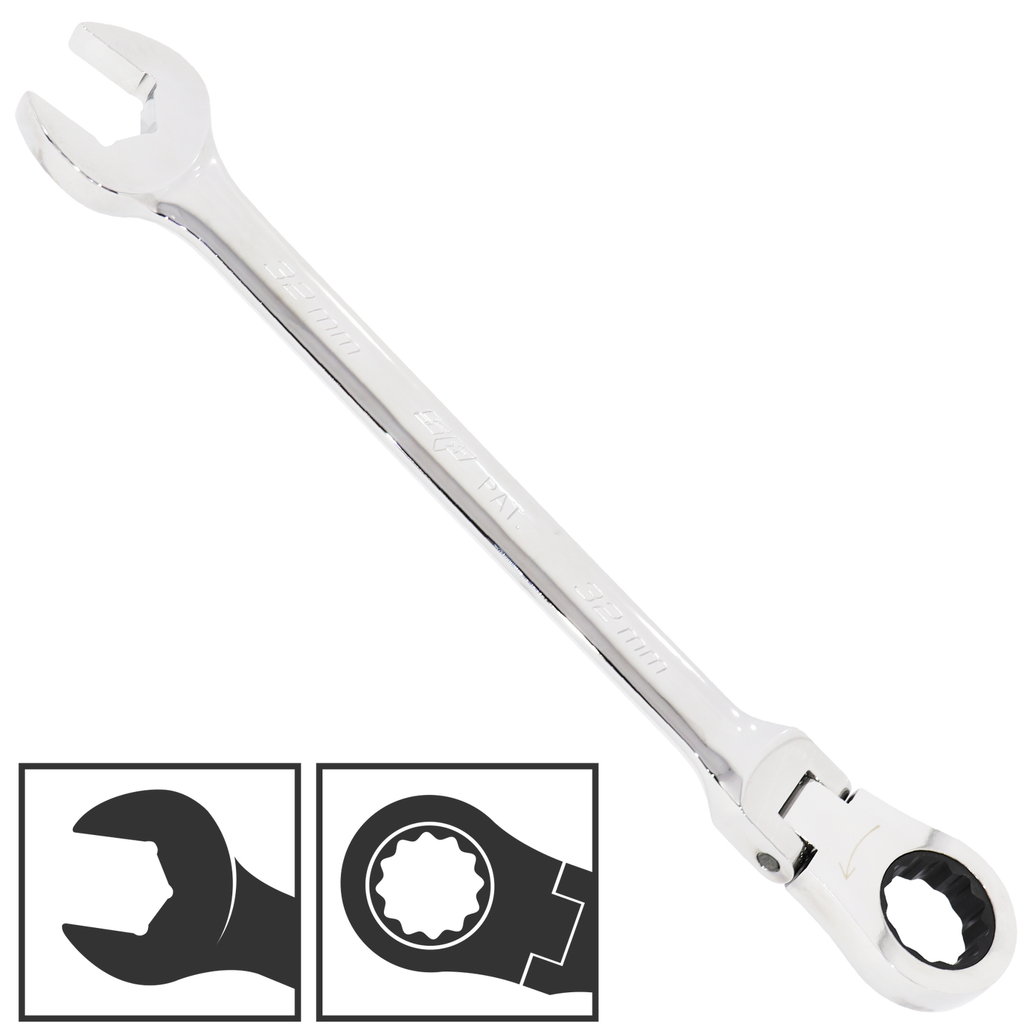 SP Tools Spanner ROE Flexhead Geardrive Metric 24mm  SP17424