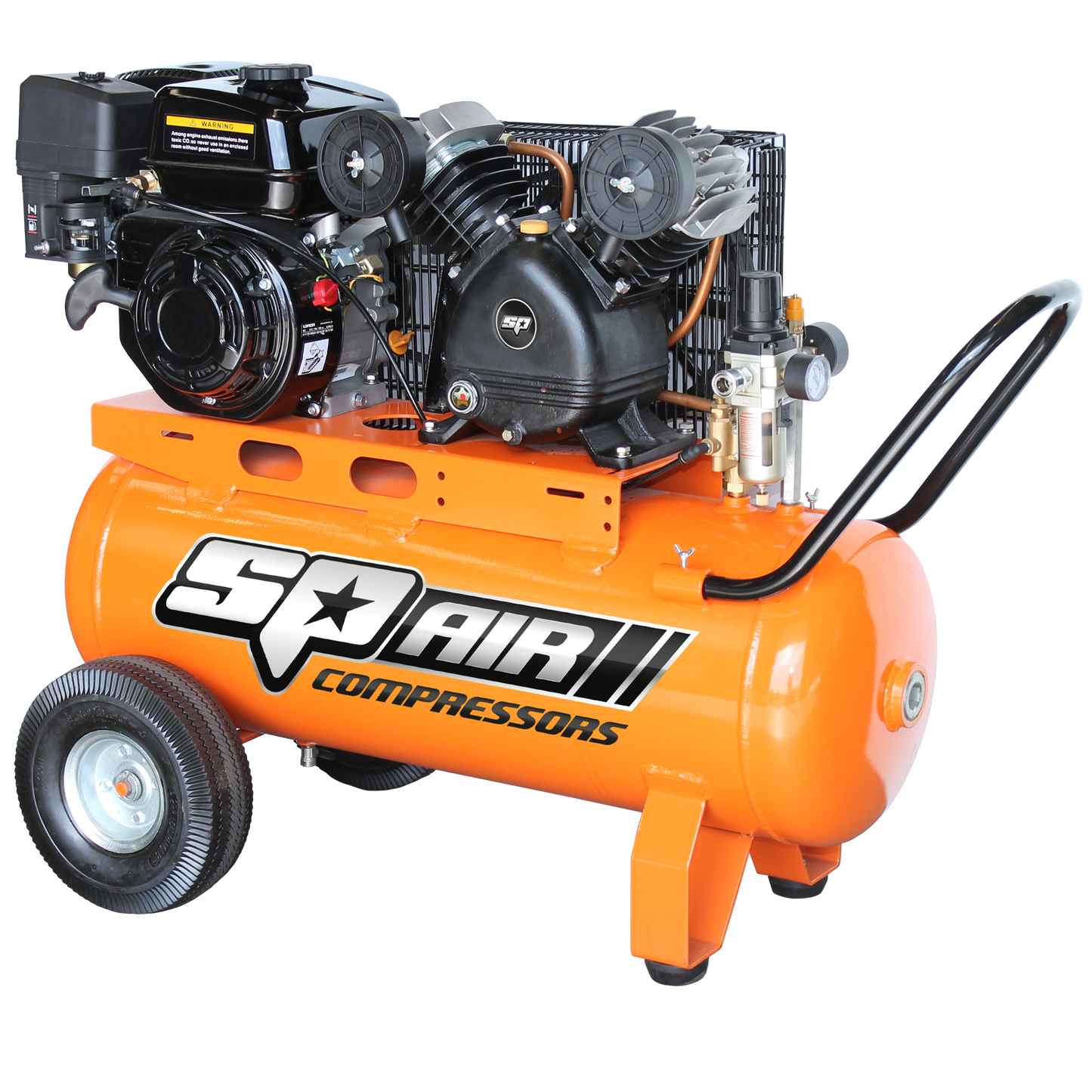 SP Tools Compressor - 6.5Hp Petrol Belt Drive 60Lt Tank SP17P