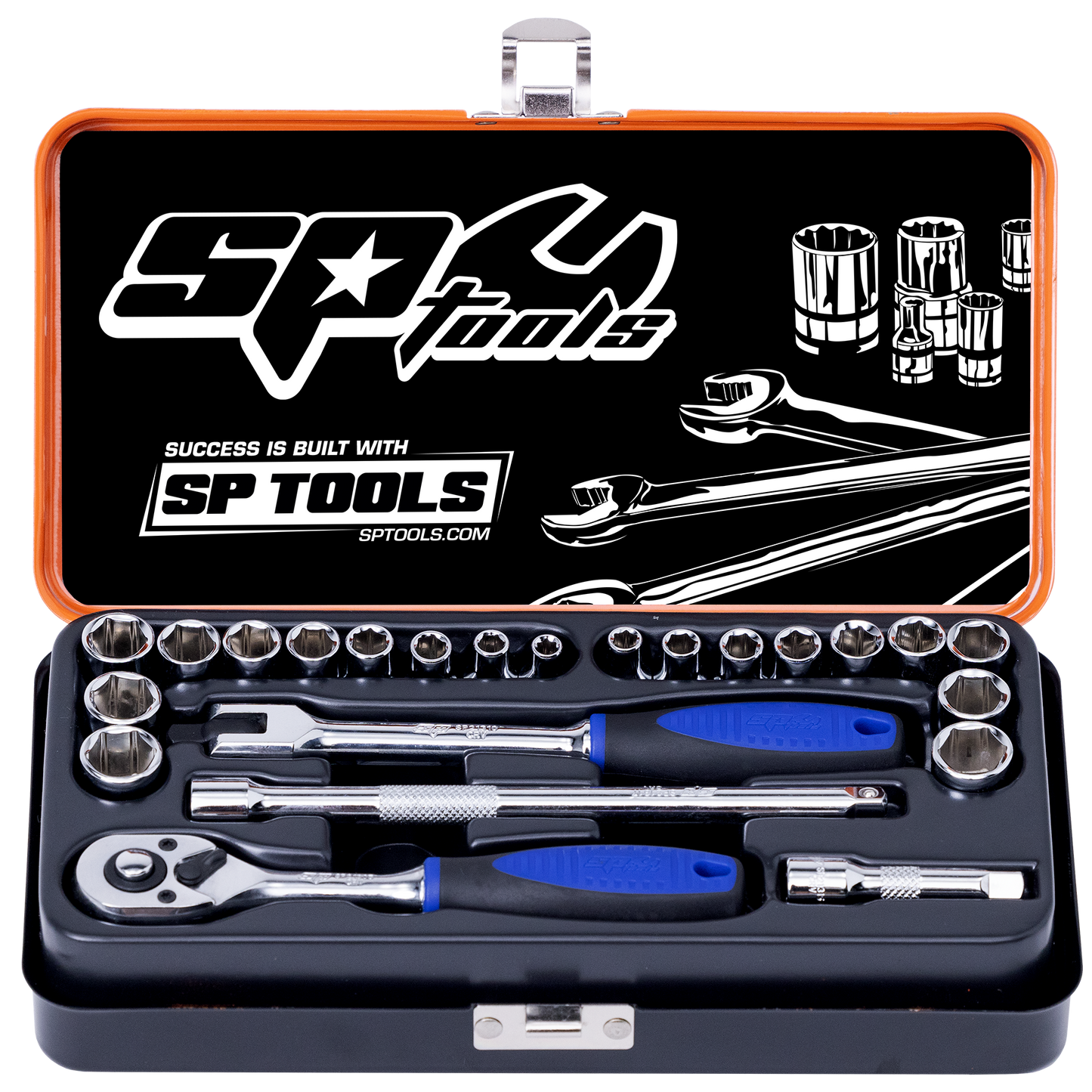 SP Tools Socket Set 1/4in. Drive Metric/SAE 6Pt 23Pk SP20102