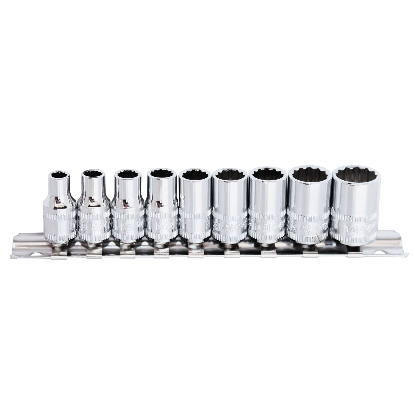 SP Tools Socket Rail - 1/4Dr 12Pt 9pc SAE SP20131
