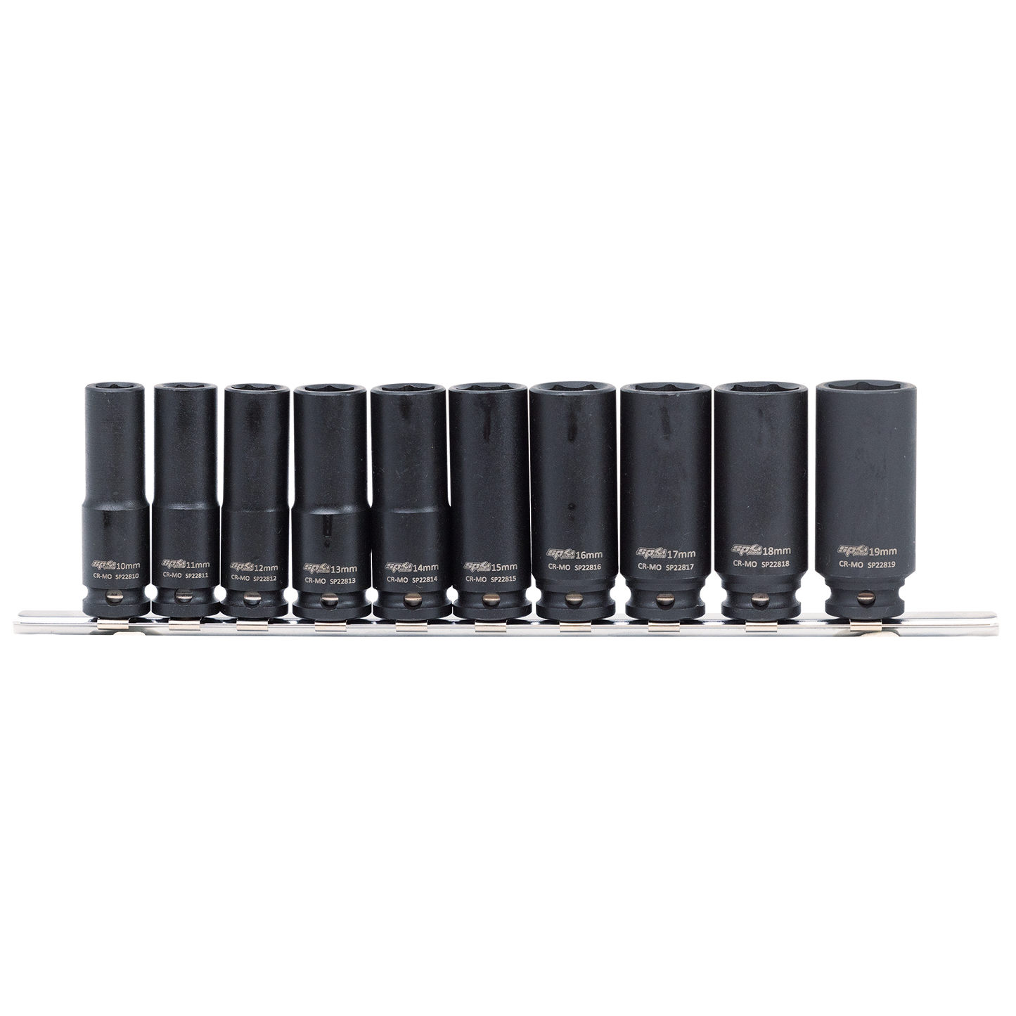 SP Tools Deep Socket Rail Set 3/8in. Drive Metric Only 6Pt 10Pk SP20260