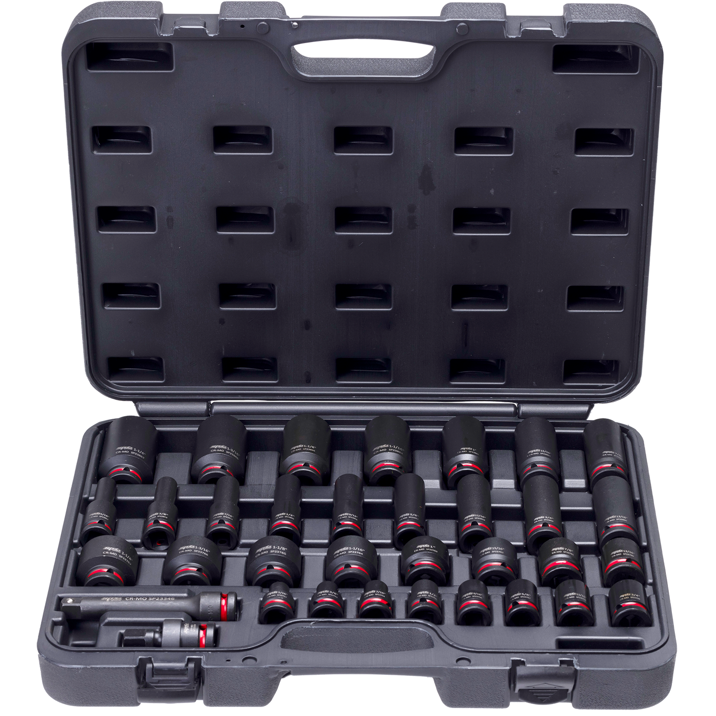 SP Tools Socket Set Impact 1/2Dr  6Pt 34pc SAE SP20327
