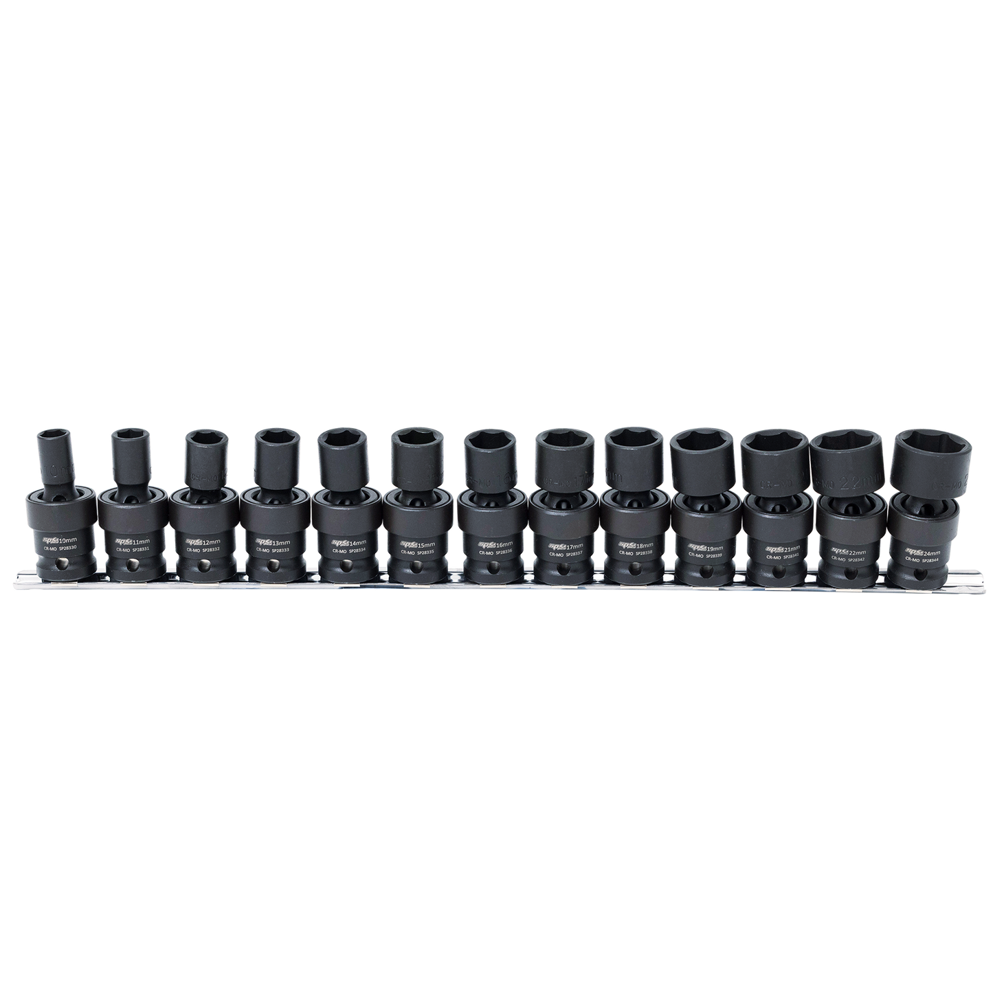 SP Tools Socket Set Impact Swivel 13pc Metric 1/2Dr 6Pt SP20356