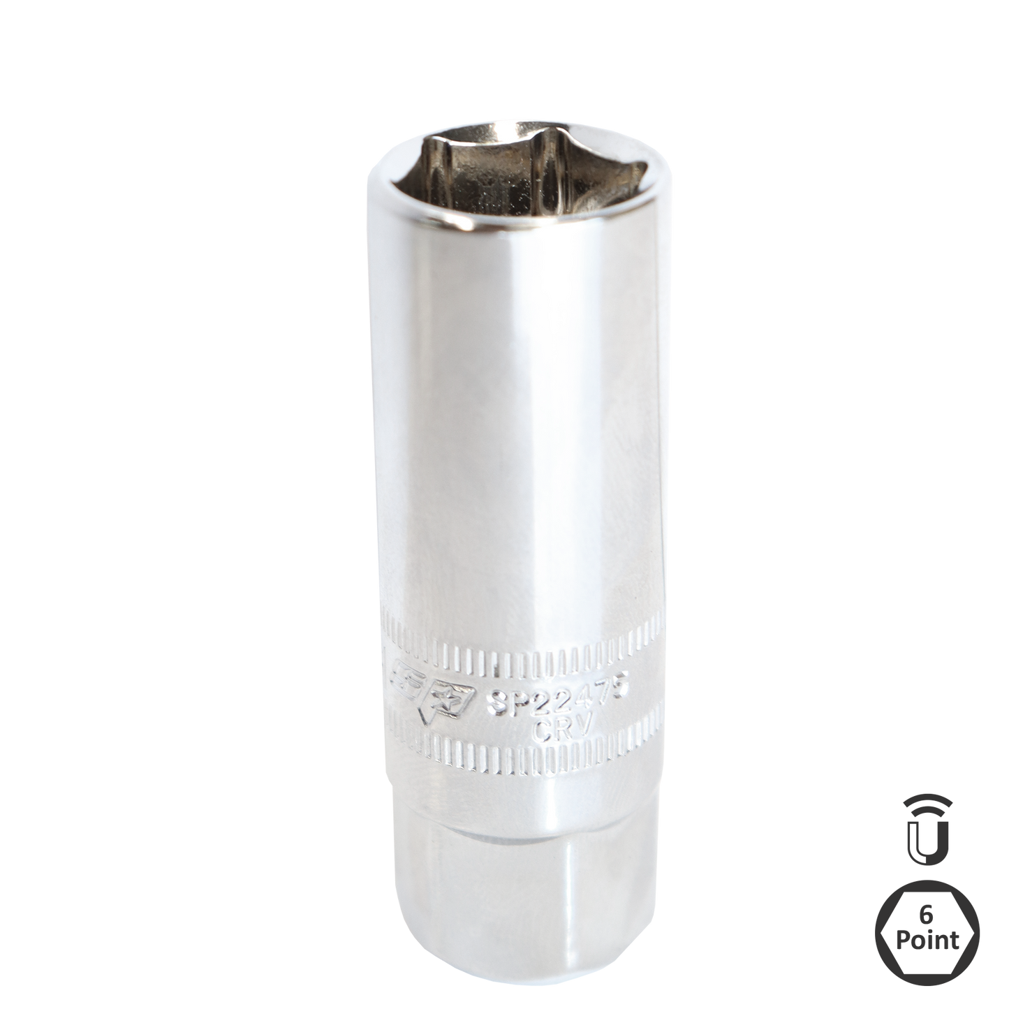 SP Tools Socket SPark Plug 3/8"Dr Magnetic Metric 16mm  SP22475