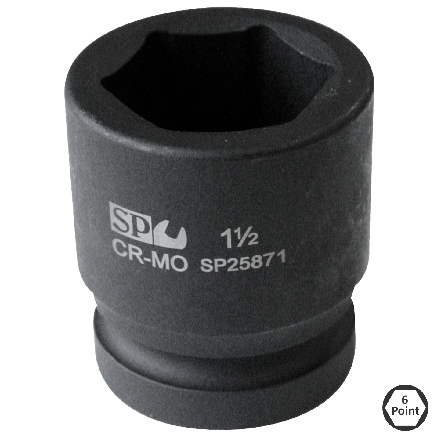SP Tools Socket Impact 1-1/2"Dr 6Pt SAE 2-1/16"  SP26680