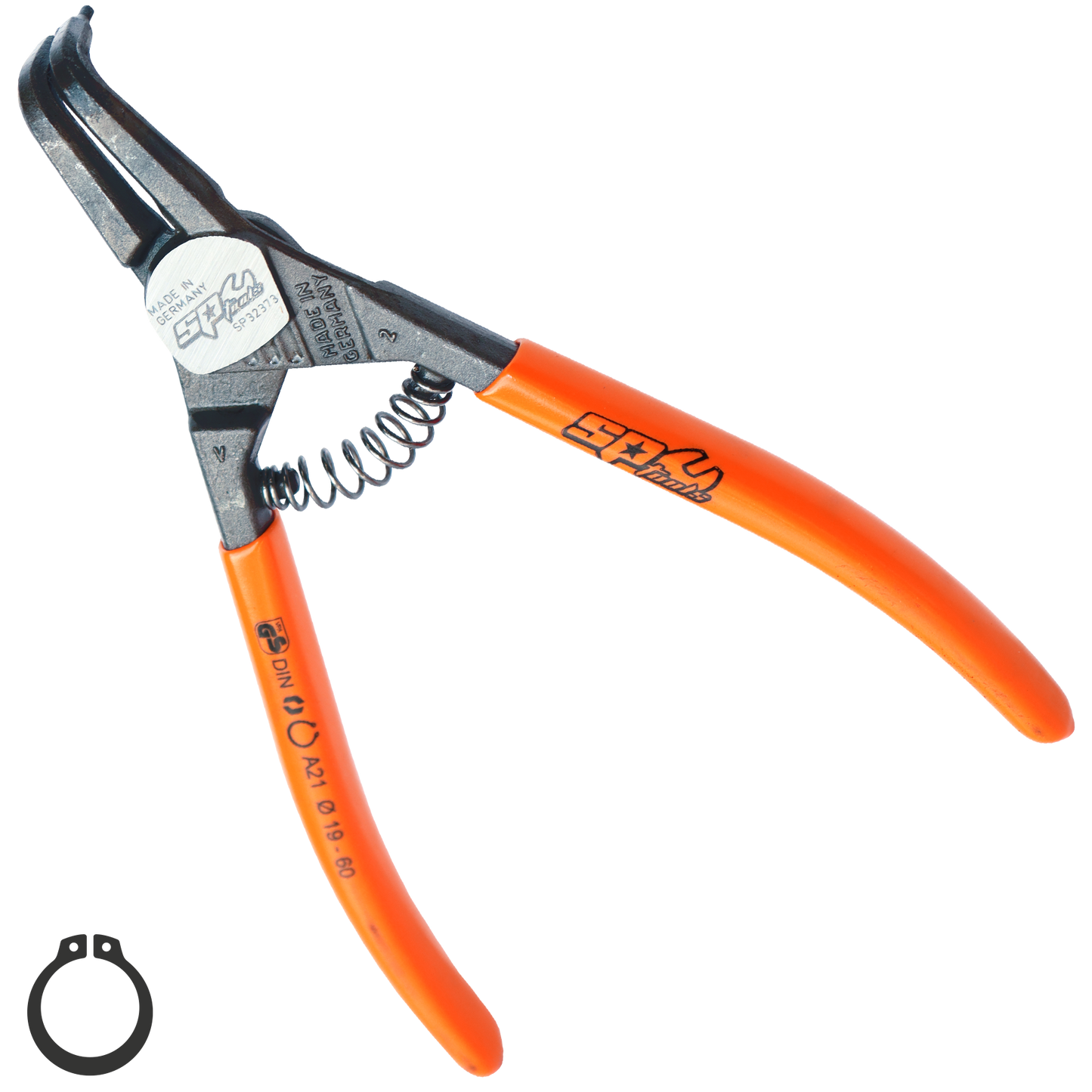 SP Tools Pliers & Cutters - HD Circlip External Bent  (19-60mm) Precision 160mm SP32373