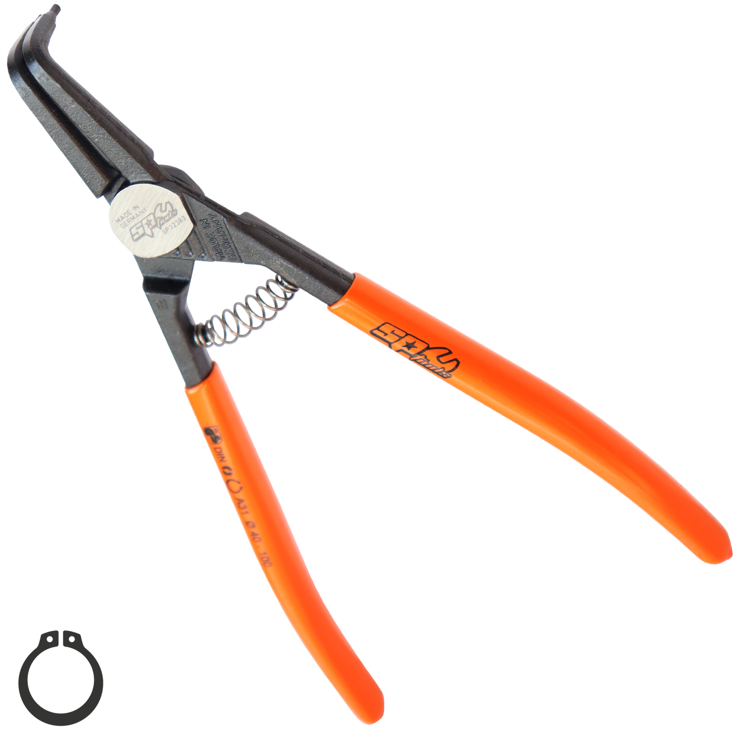 SP Tools Pliers & Cutters - HD Circlip External Bent  (40-100mm) Precision 200mm SP32383