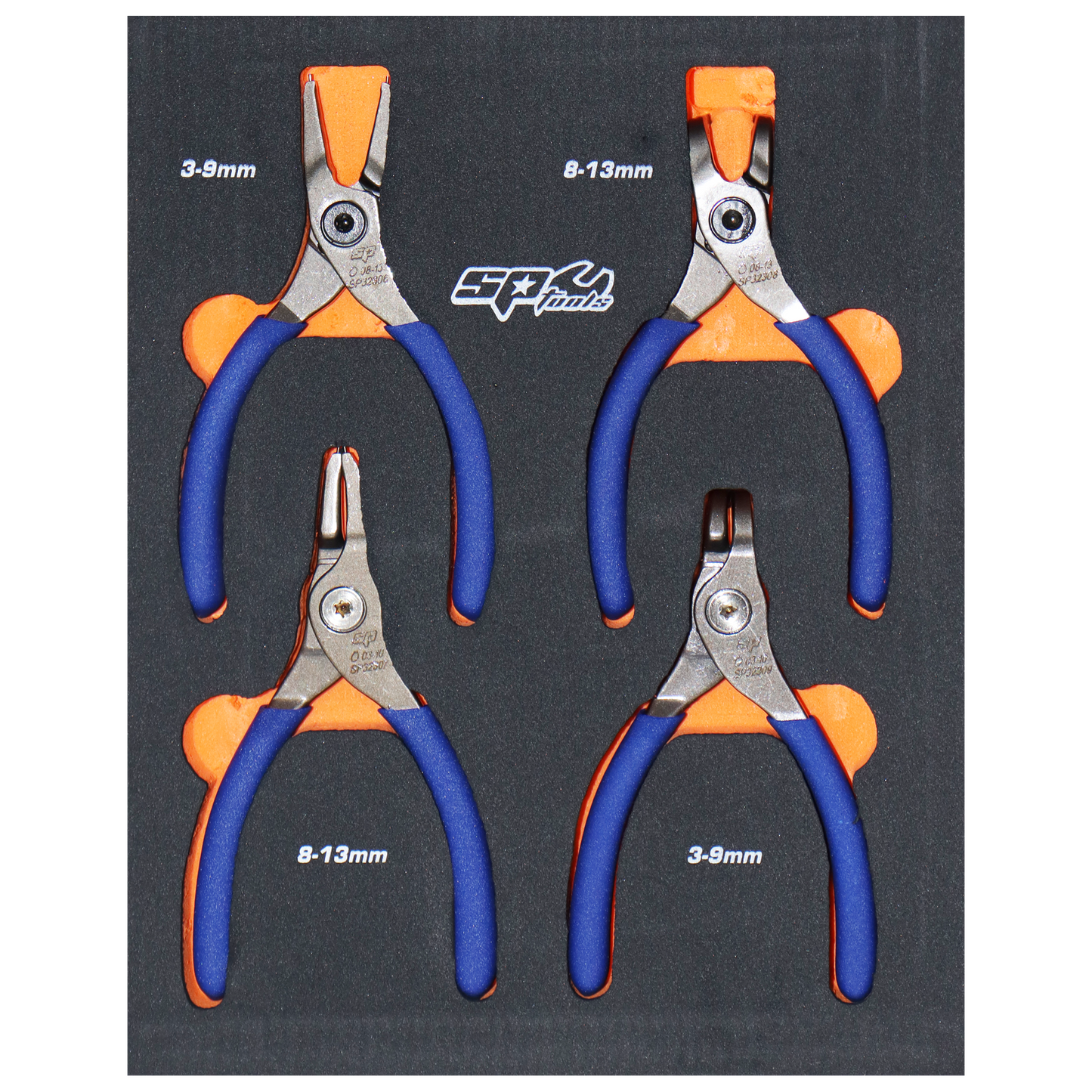 SP Tools Circlip Plier Set 4pc Set 0.9mm Tips SP32934