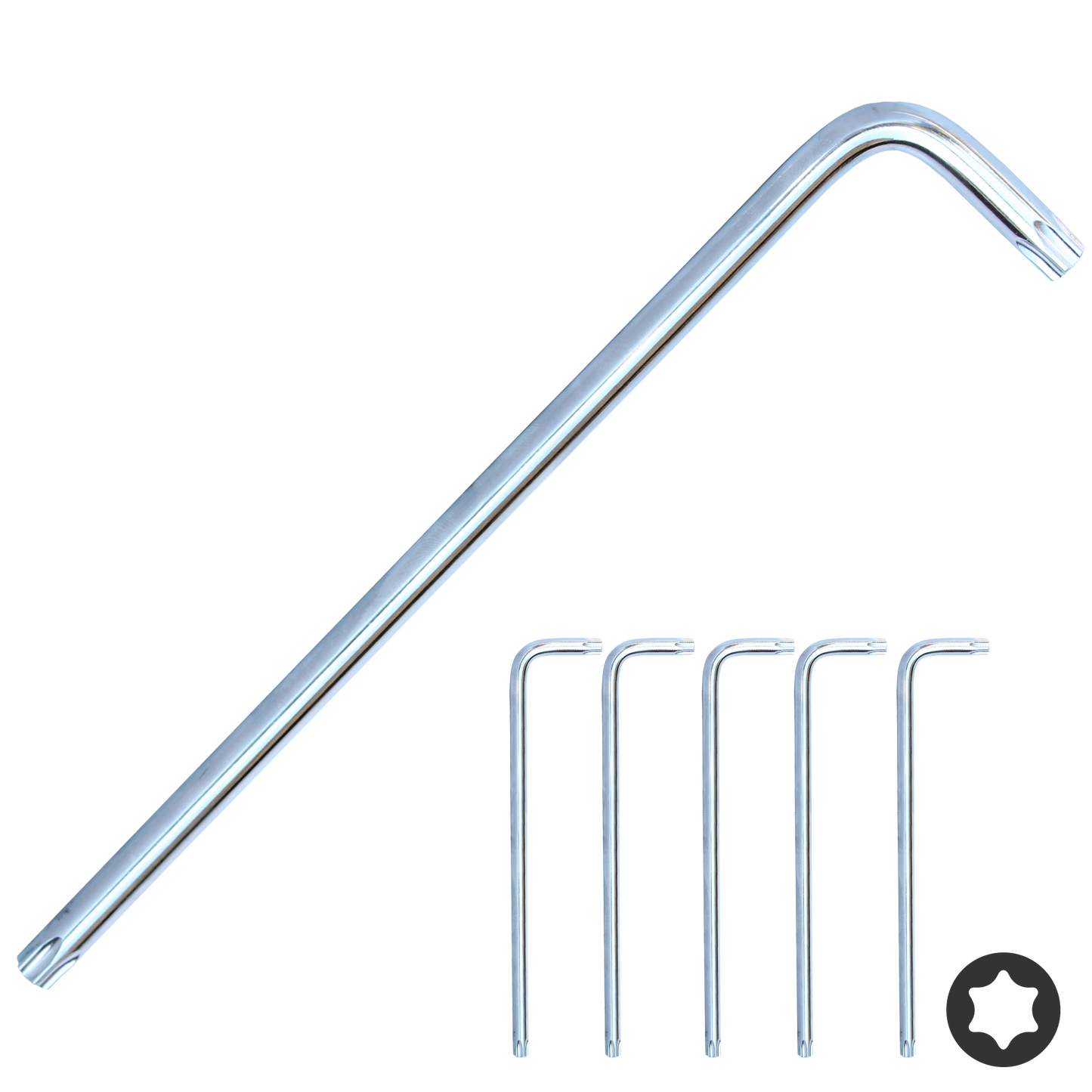 SP Tools T-27 Magnetic Torx Key Chrome 5Pk SP34985