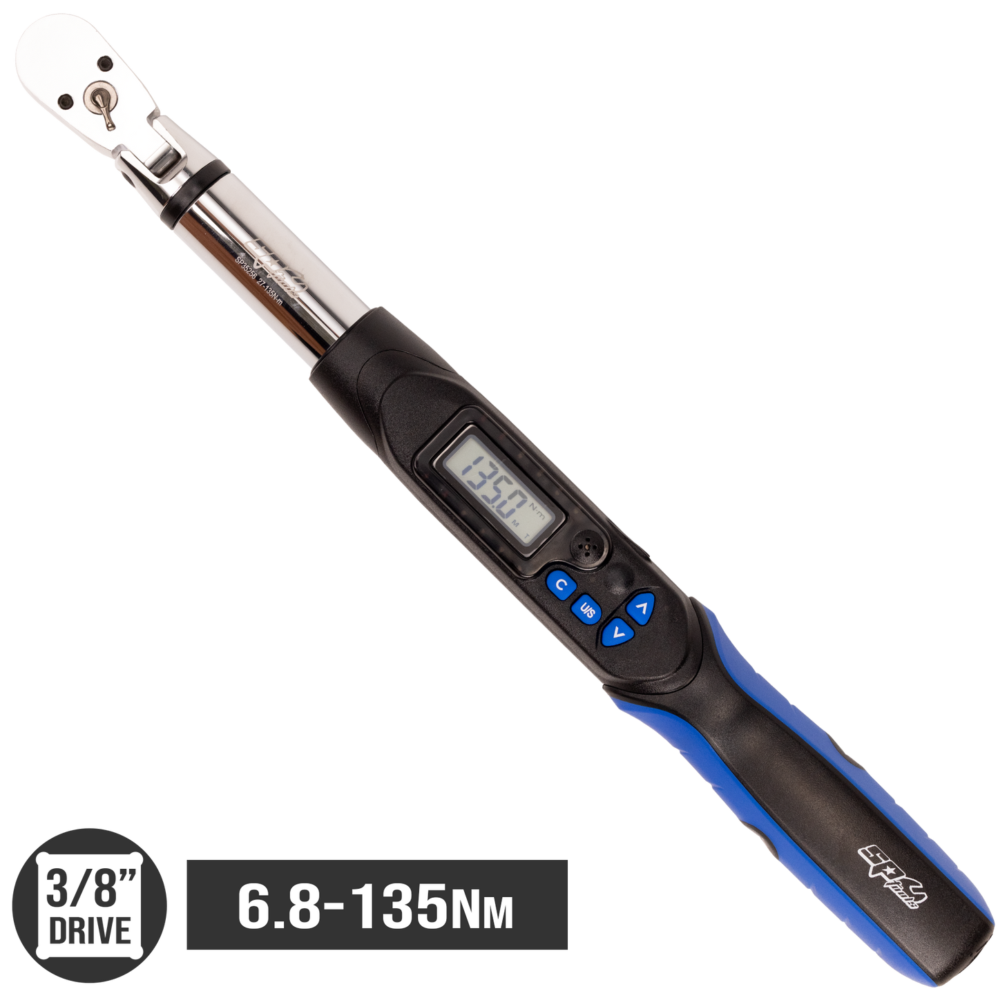 SP Tools Digital Torque Wrench 3/8in. Drive Flex Head One Step Torque Angle 6.8-135Nm SP35256