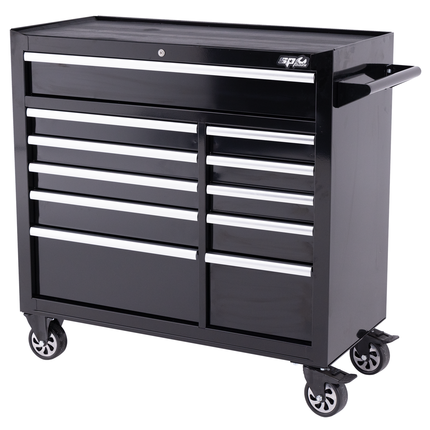 SP Tools 11 Drawer Custom Series Rollcab Black/Chrome SP40106