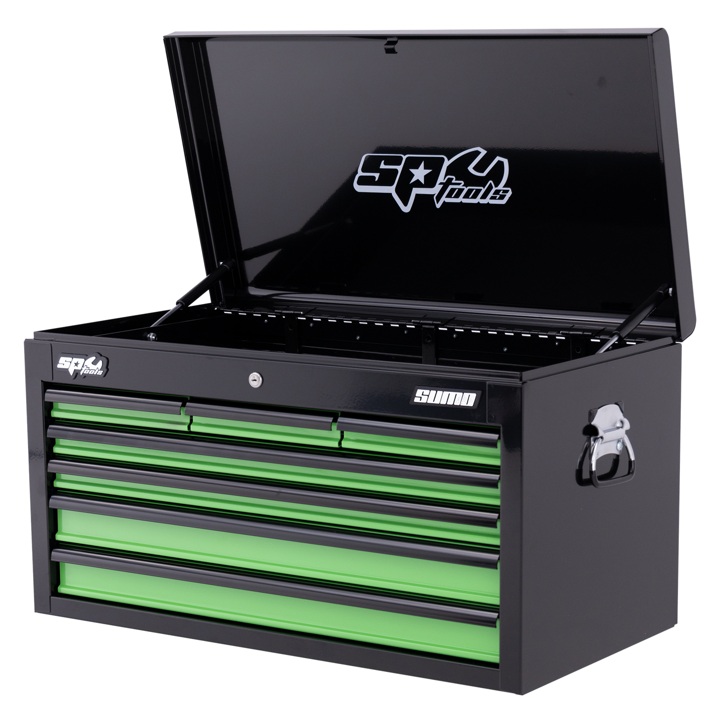 SP Tools 7 Drawer Sumo Series Tool Box Black/Green SP40122
