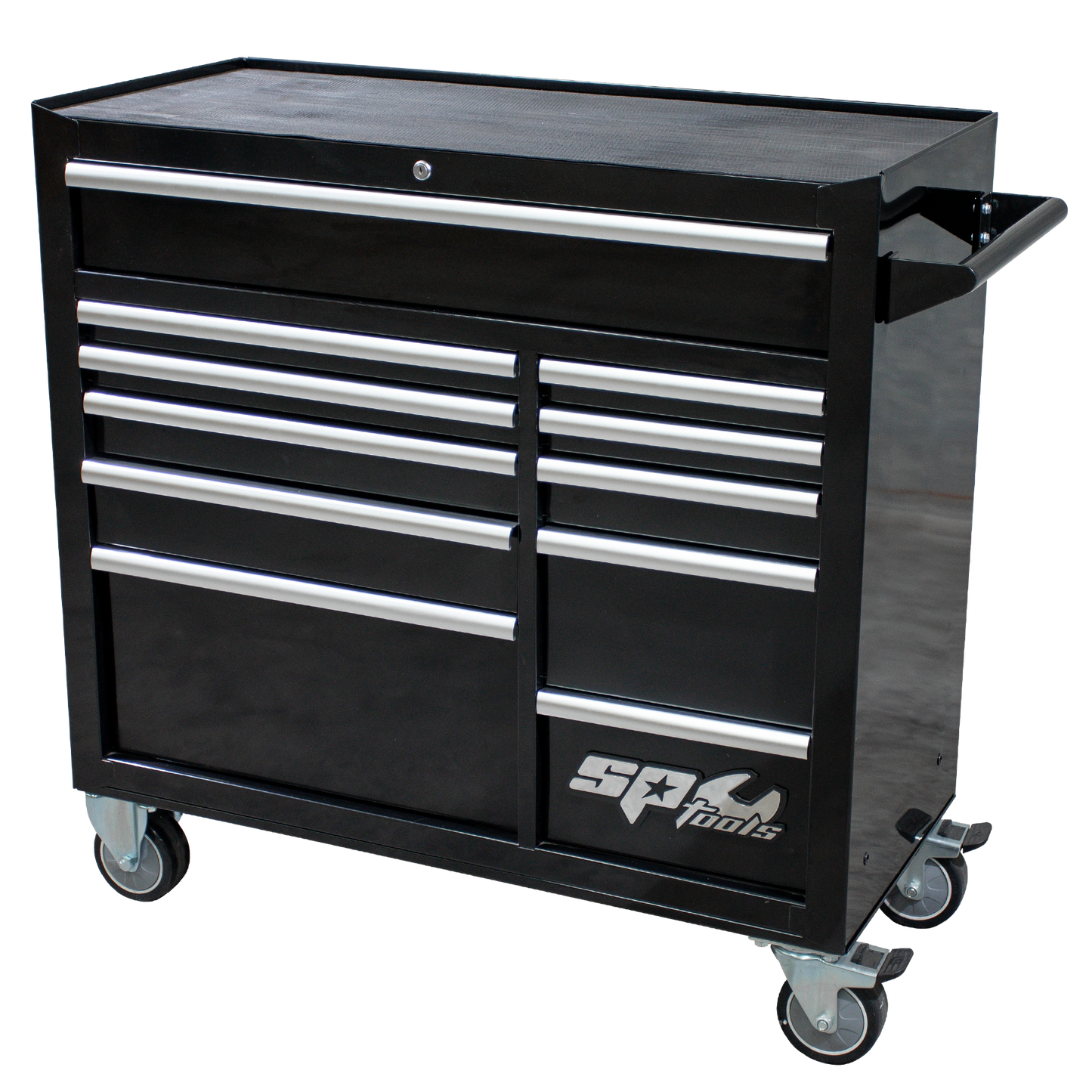SP Tools 11 Drawer Custom Series Rollercab Black/Chrome SP40166