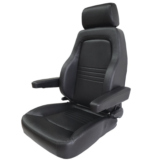 Autotecnica Adventurer 4X4 Seat with Armrests PU Leather Black SP4X4S4LBK