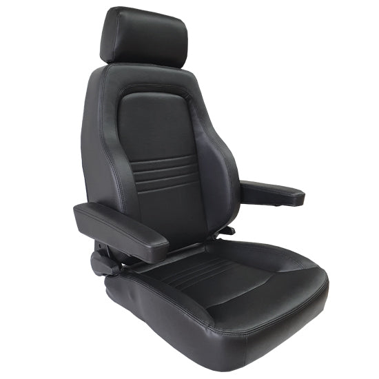 Autotecnica Adventurer 4X4 Seat with Armrests PU Leather Black SP4X4S4LBK