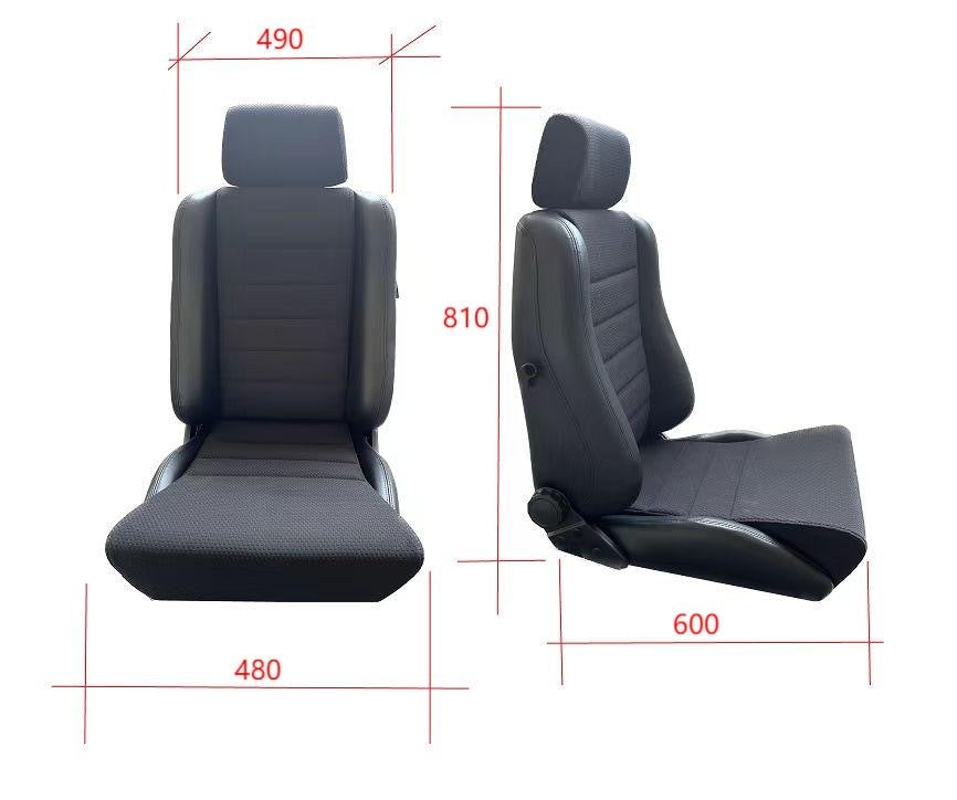 Autotecnica Adventurer 4X4 Seat PU Leather/Fabric Combination Black New SP4X4S5LBK