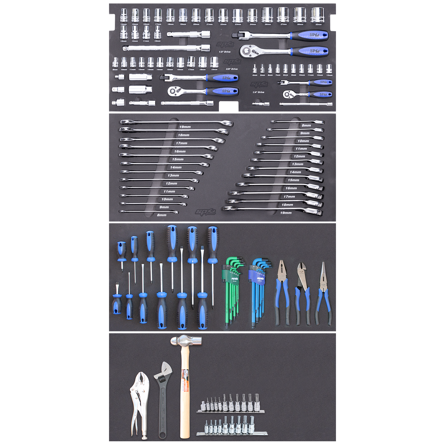 SP Tools 137Pc Metric Tool Kit (No Tool Box Suits SP40101) SP50029