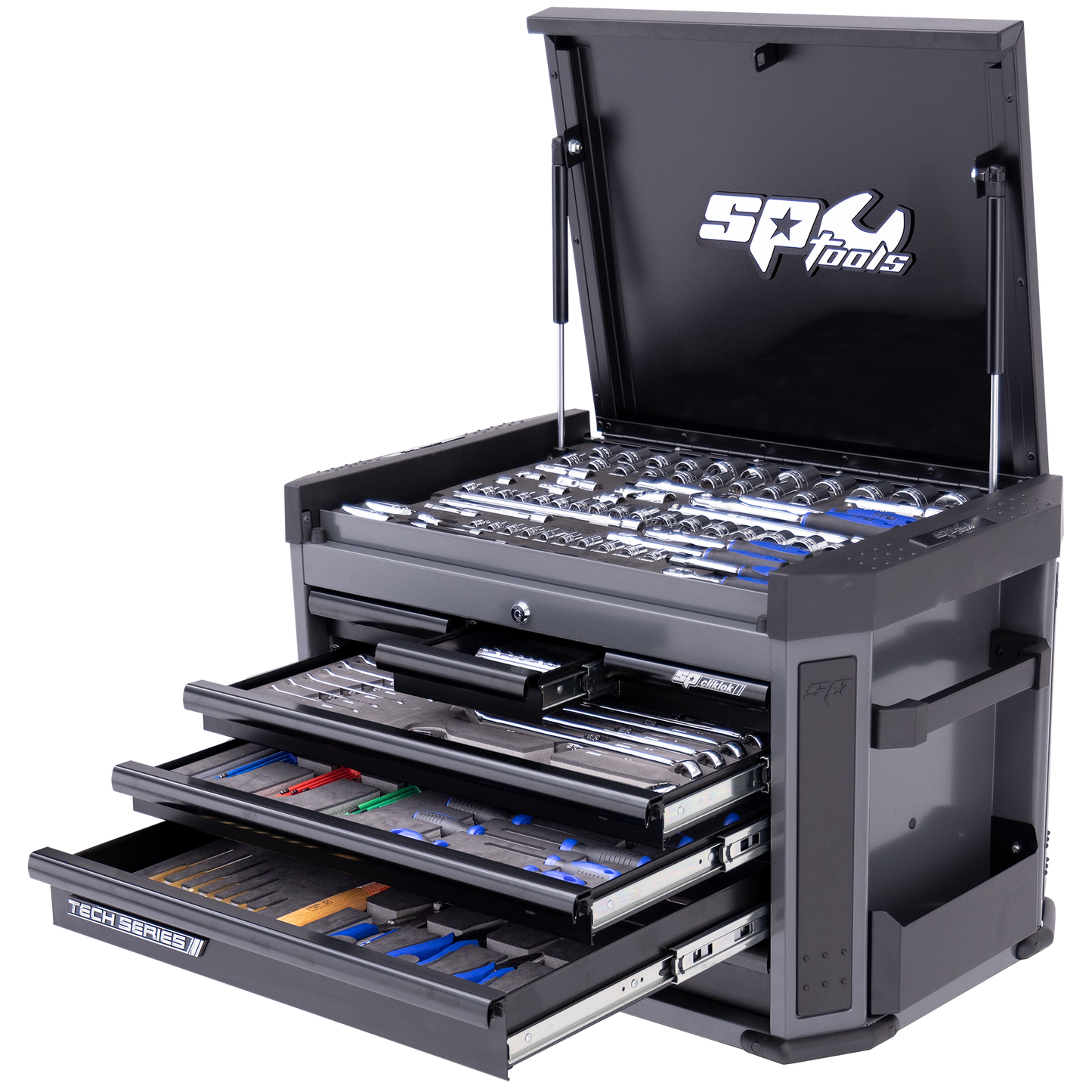 SP Tools 212Pc 7 Drawer Tech Series Tool Kit Diamond Black +EVA Foam SP50033DX