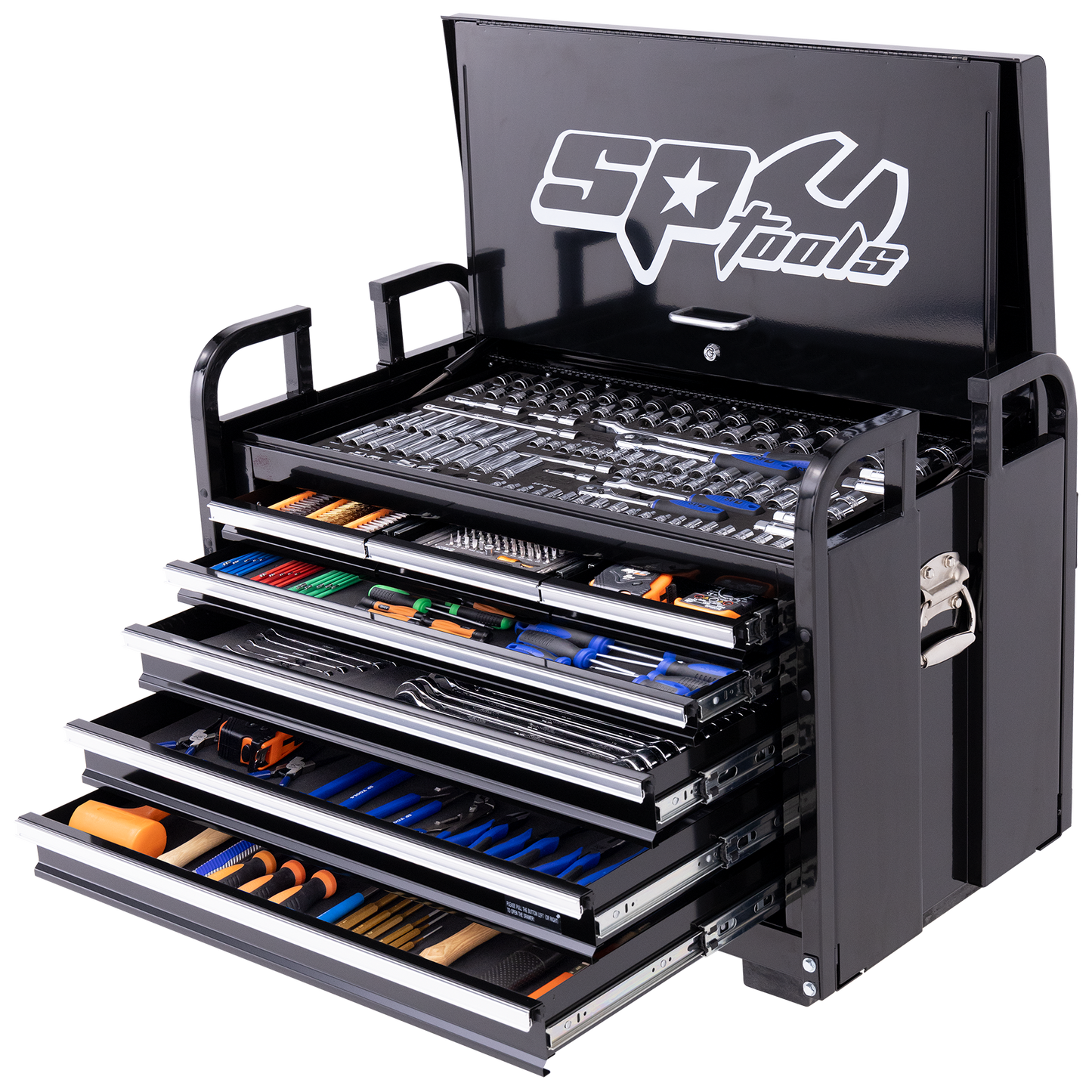 SP Tools 413Pc 7 Drawer Off Road Series Field Service Tool Kit Black/Chrome SP50115