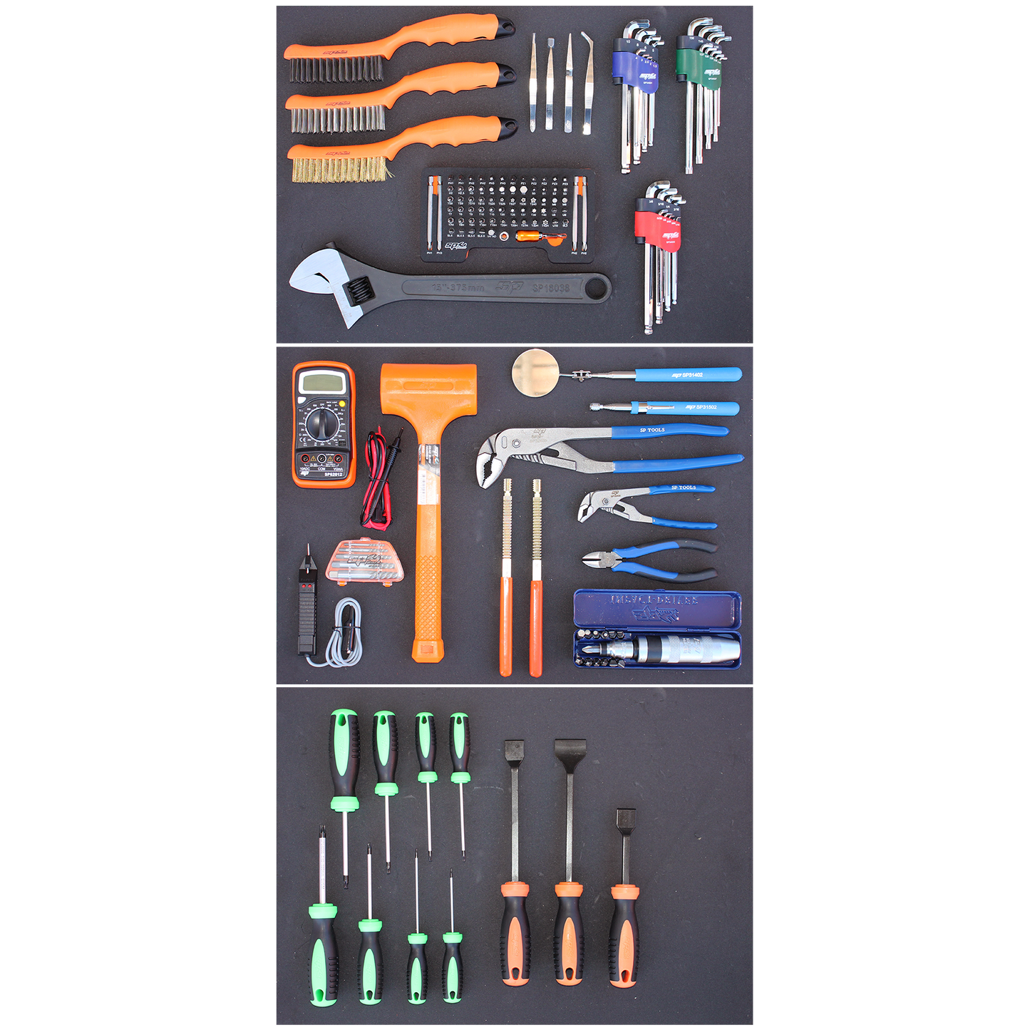 SP Tools 145Pc Tool Kit (No Tool Box, No EVA Tray) SP50115D