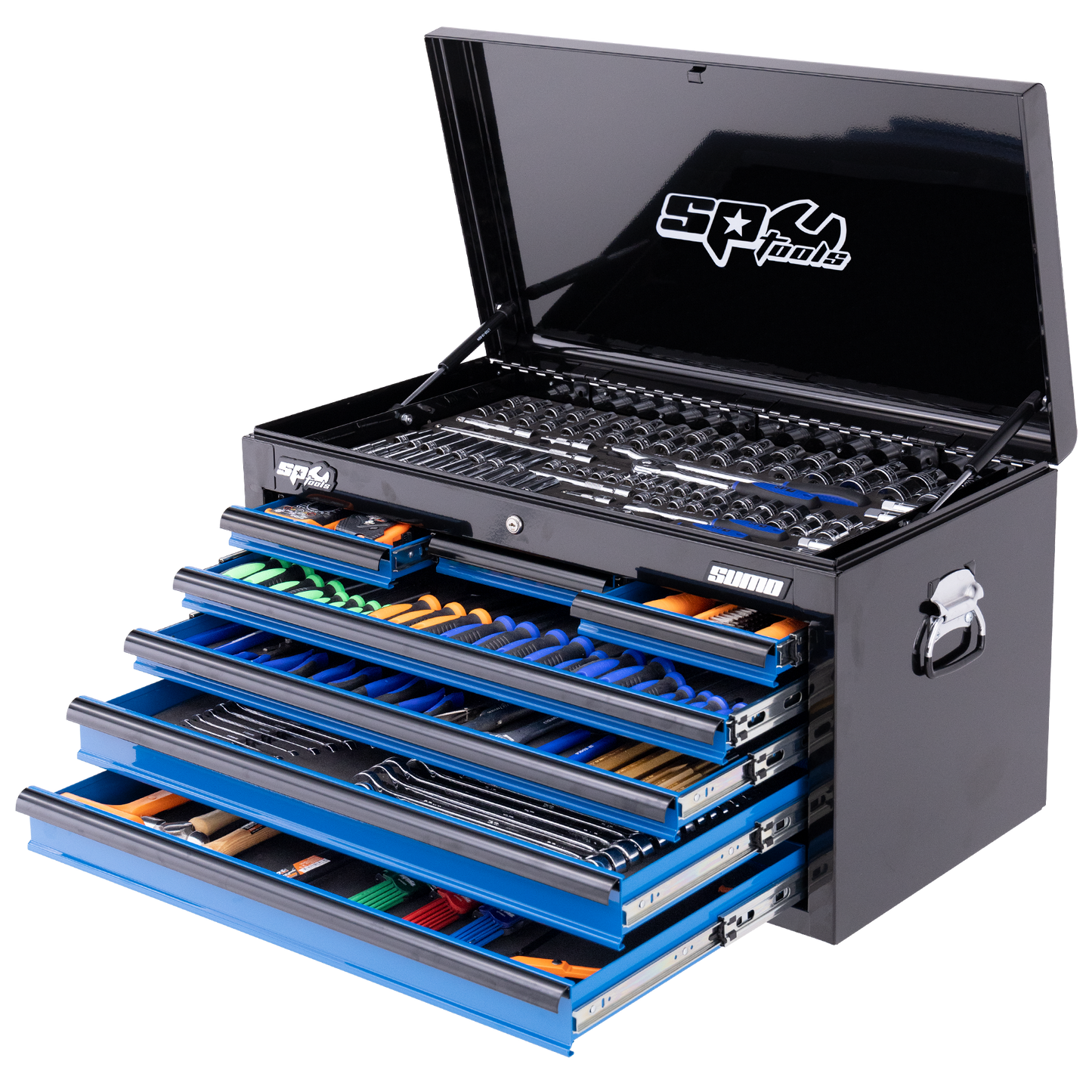 SP Tools 409Pc 7 Drawer Sumo Tool Kit Black/Blue Drawers SP50171