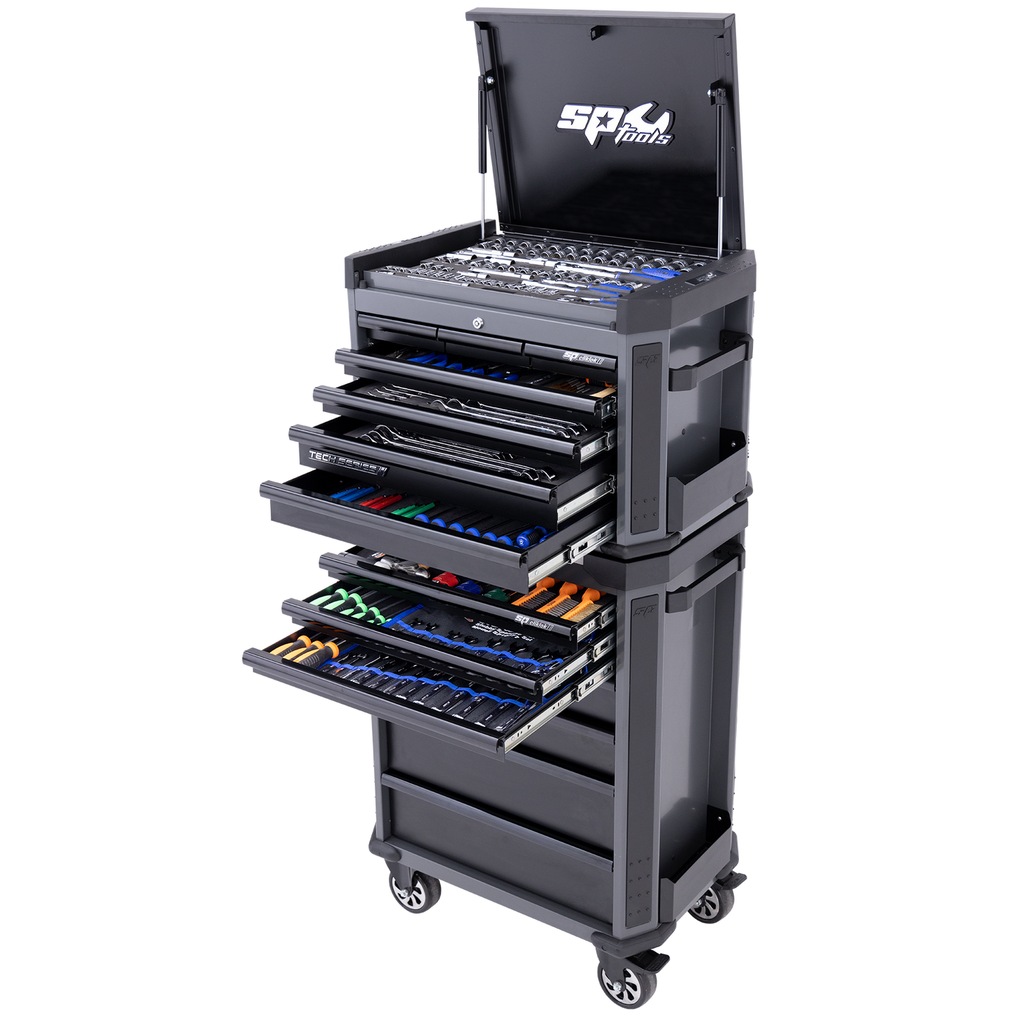 SP Tools 629Pc Tech Series Tool Kit Combo Diamond Black SP50444D