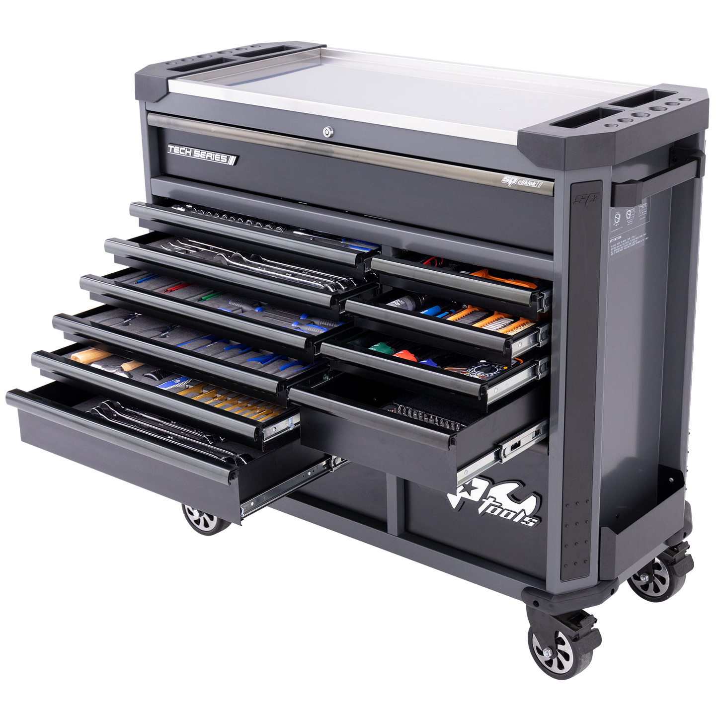 SP Tools 369Pc 13 Drawer Sumo Rollcab Tool Kit Diamond Black +EVA Foam SP50780