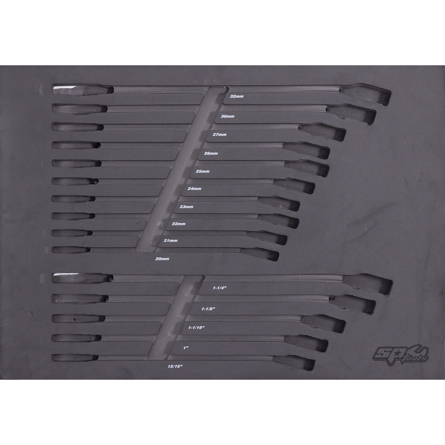 SP Tools EVA Insert Foam Suit SP50016 Metric & SAE 15Pc 560x400mm SP50916