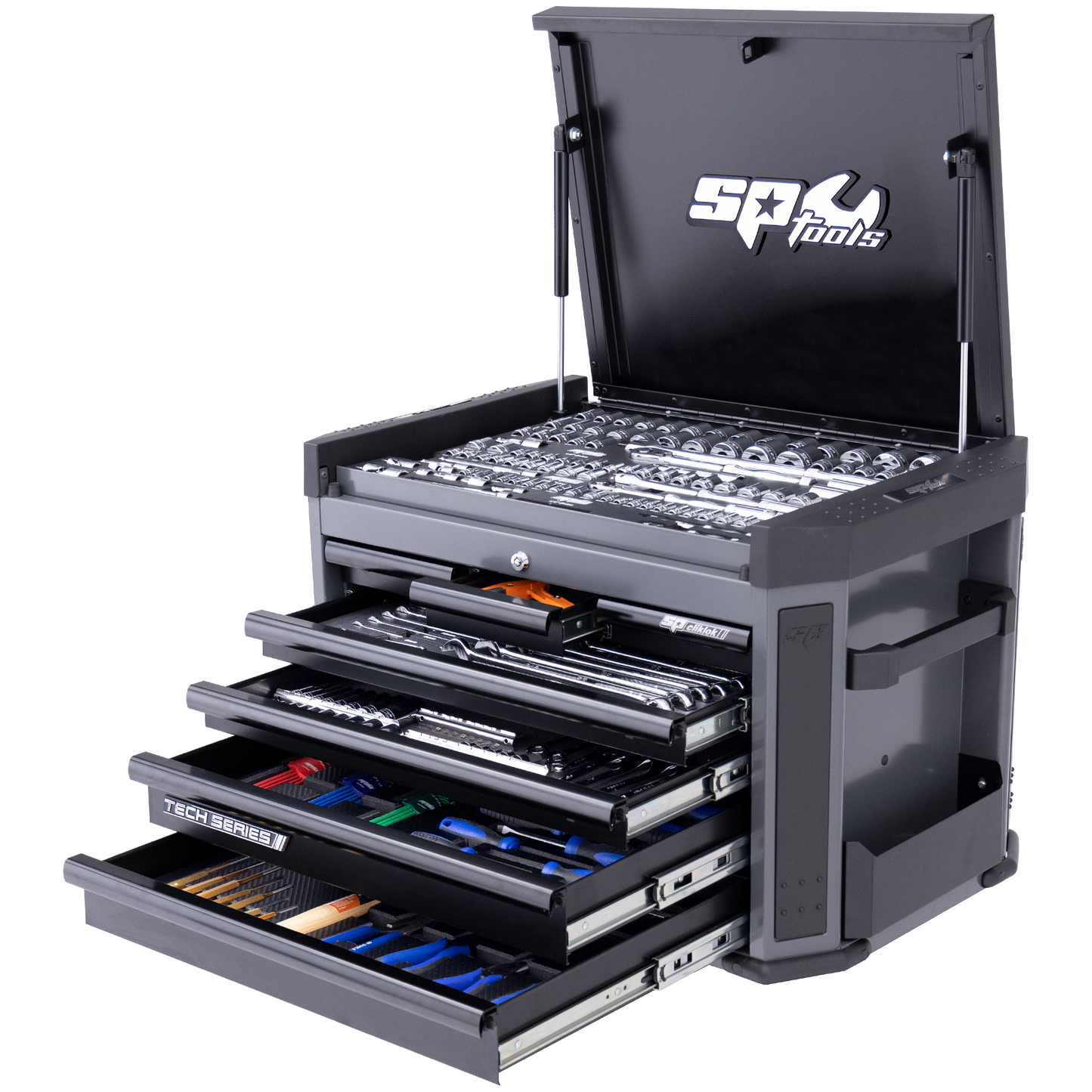 SP Tools 281Pc 7 Drawer Tech Tool Kit Diamond Black +EVA Foam SP52275DX