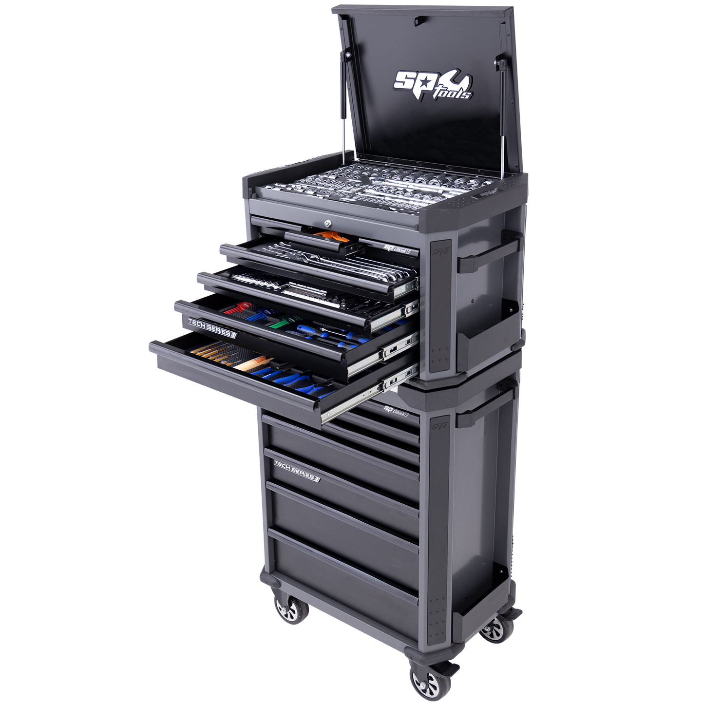 SP Tools 282Pc 14 Drawer Tech Tool Kit Combo Diamond Black +EVA Foam SP52265DX