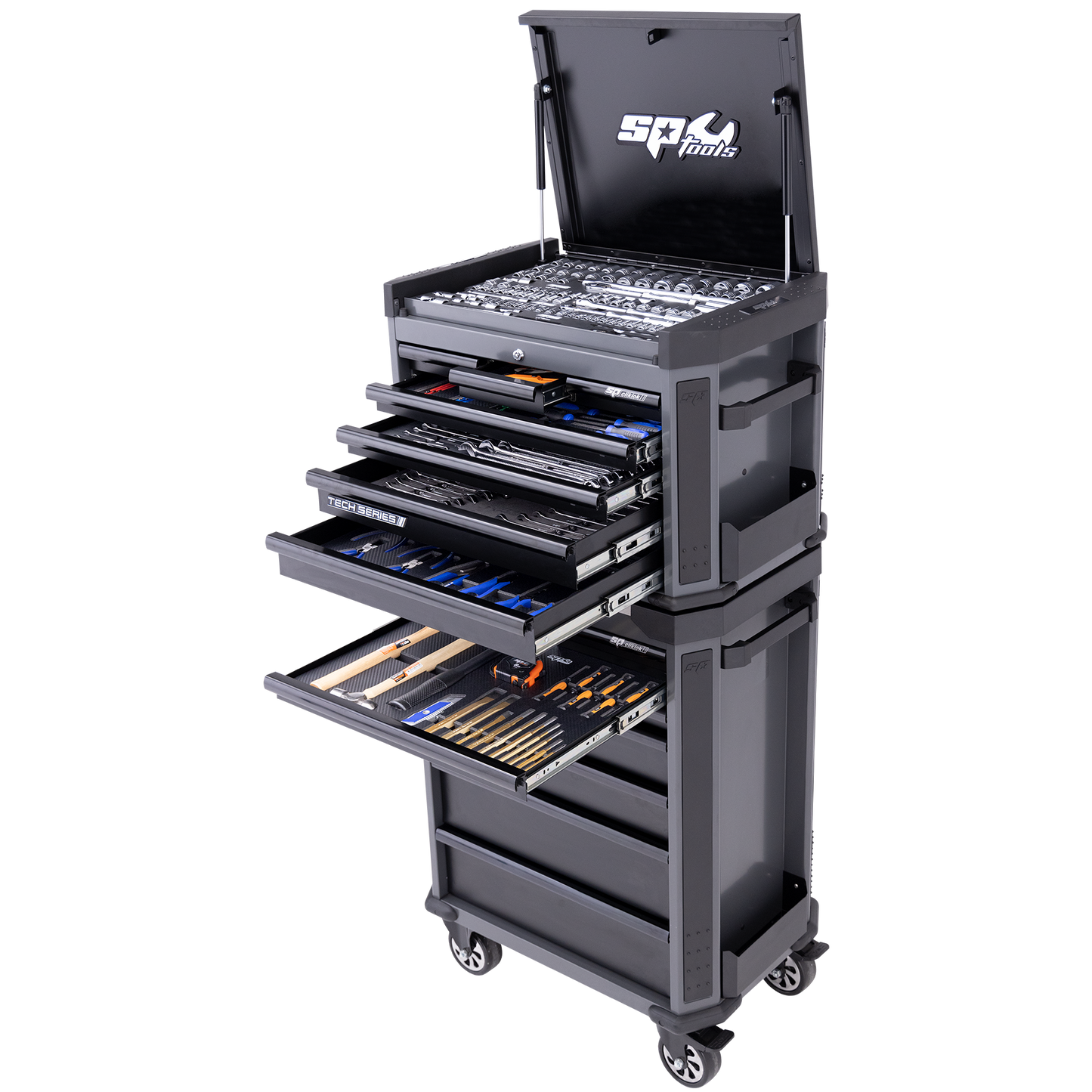 SP Tools 336Pc Tech Series Tool Kit Combo Metric/SAE Diamond Black W/EVA Foam SP52295DX