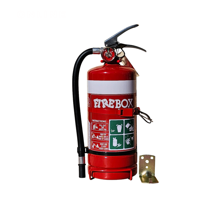 Firebox Fire Extinguisher 2.5kg Dry Chemical ABE with Hose and Vehicle Bracket FB25ABEWB