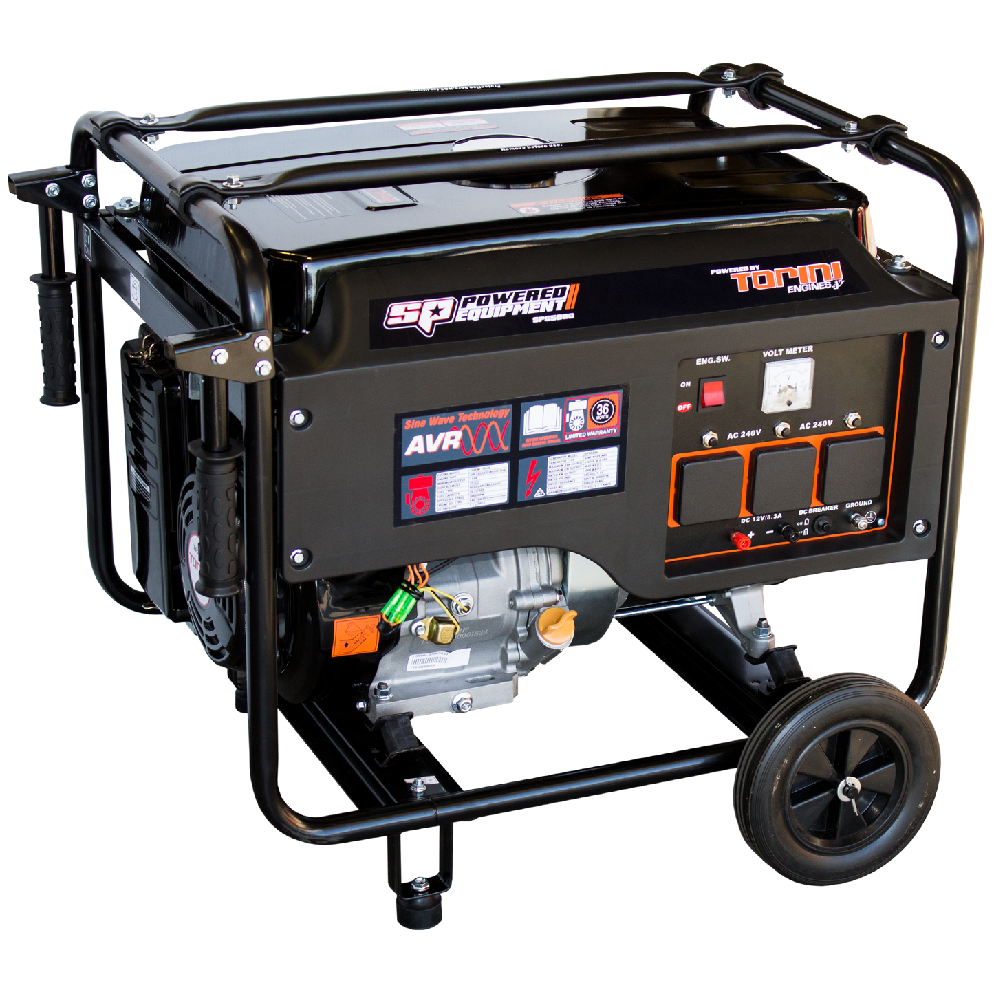 SP Tools Industrial Series Pure Sine Wave Generator 15HP 89.1KVA 25L Petrol SPG8100E
