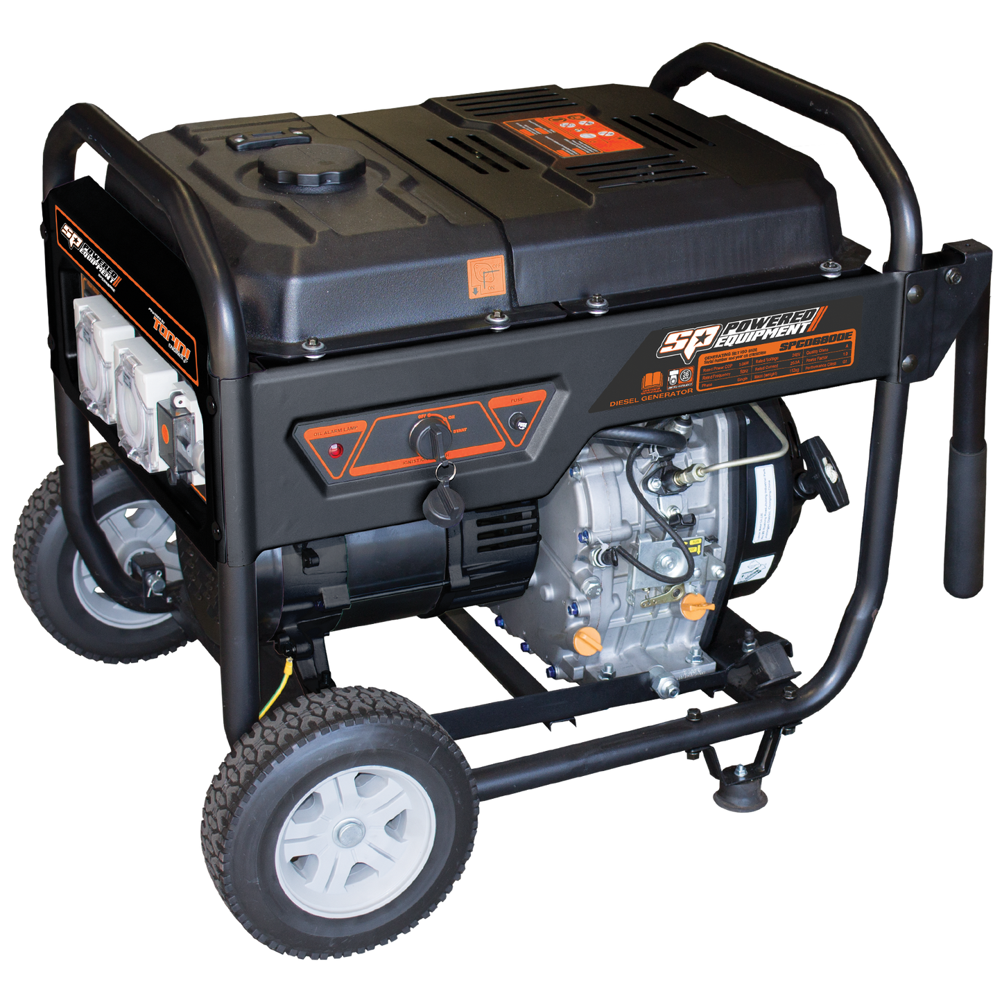 SP Tools Generator - 6.8Kva Construction Series Diesel SPGD6800E