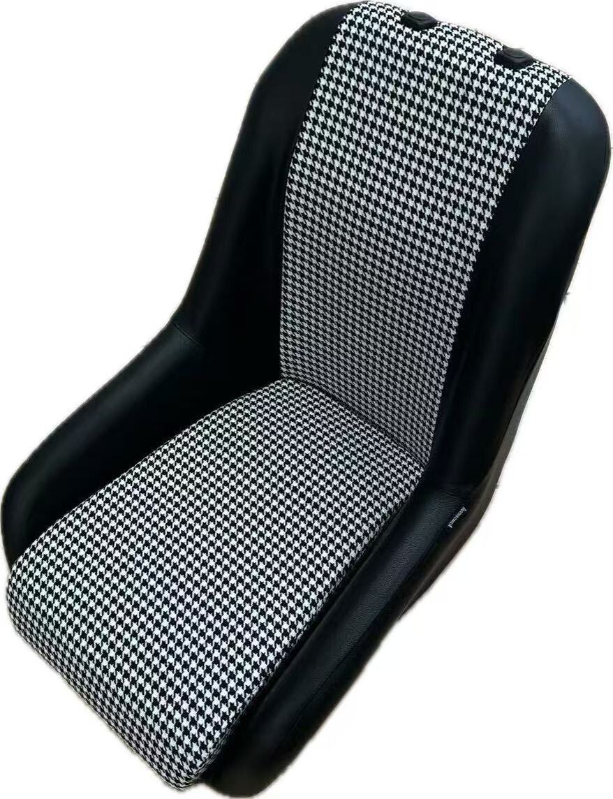 Autotecnica Sport Seat Classic Grey-Black PU Leather Combination Material Low Back (Pair) SS25CM