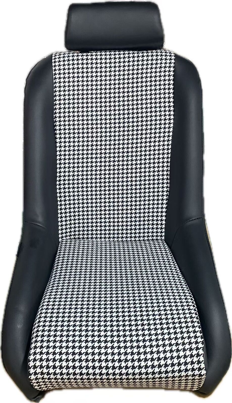Autotecnica Sport Seat Classic Grey-Black PU Combination Material Low Back with Head Rest + Slider SS25HTS