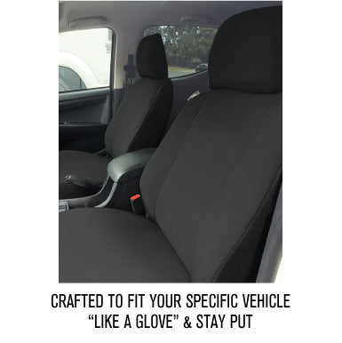 Sperling Super Tough Canvas Front Black Seat Covers Suits BT50 DMax MUX 2020-On RM1224STB