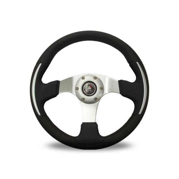 Autotecnica Racer III Leather Steering Wheel - Grey SW2617G