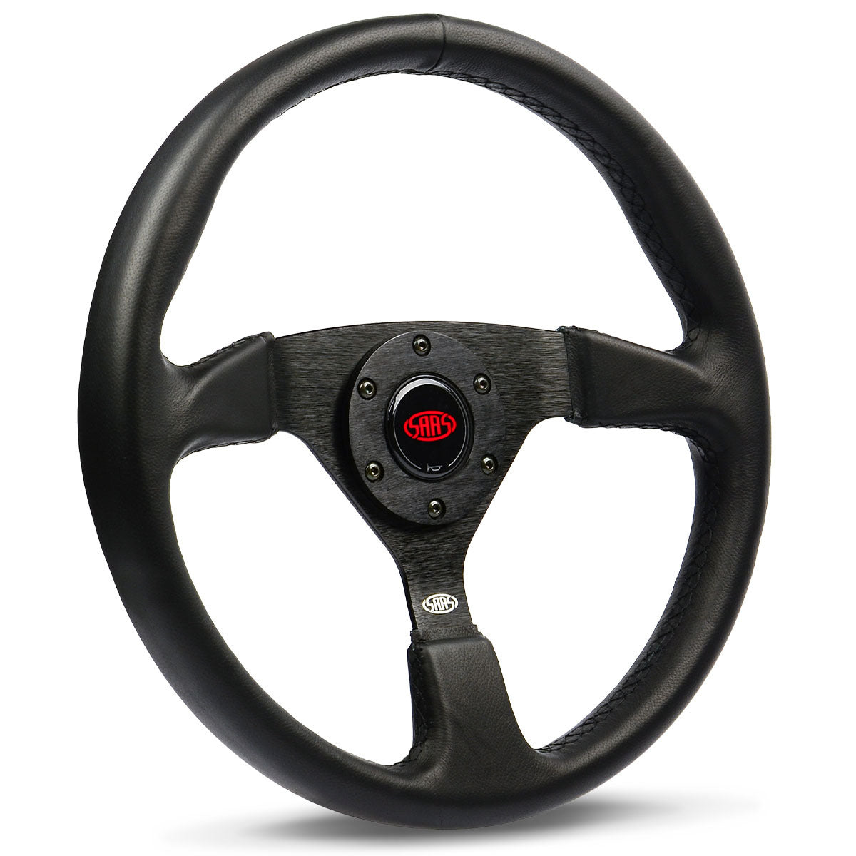 SAAS Steering Wheel Leather 14 Inch SW516B-R