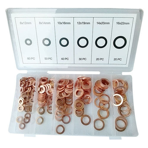Grip Copper Washer Assort 240Pc SY43133