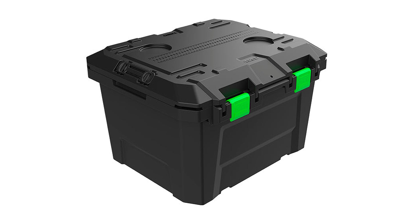 TRED Storage Box 65L - Black With Green T54SBMBKG